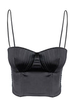 Load image into Gallery viewer, Black Satin Bustier
